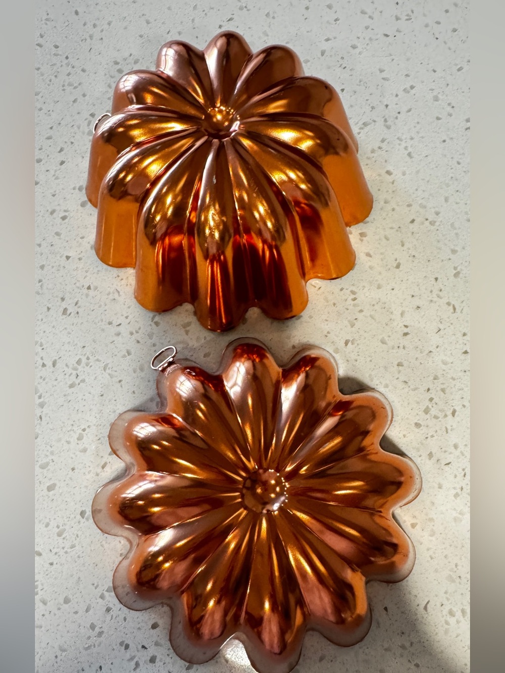 Copper Flower Bundt Molds (Set of 2)